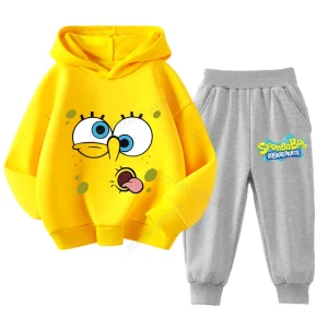 SpongeBobs Kids Set Hoodies Sweatpants unisex