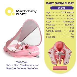 Gentle Skin-Safe Flamingo Air-Free Chest Float
