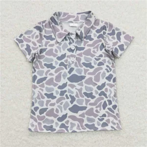 Boys Camouflage Hunting Short Sleeve Tee Shirt/Button up