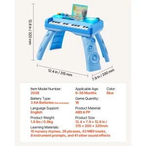 Baby DJ Playset for Toddlers with 133 Sound Sources Recording Table