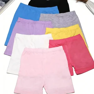 8pcs girl Leggings Summer Solid Color For Children Age 2-13